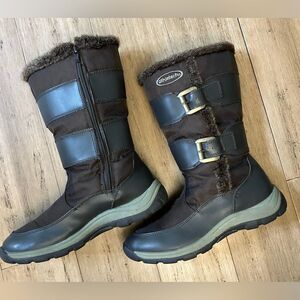 Athletech women’s lined mid calf Thermolite side zip waterproof winter boots 8